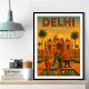 Delhi India Travel Poster Wall Art