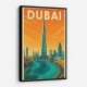 Downtown Dubai Travel Poster Wall Art