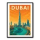 Downtown Dubai Travel Poster Wall Art
