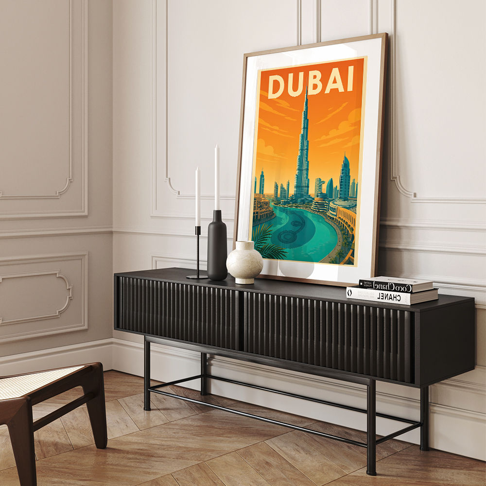Downtown Dubai Travel Poster Wall Art