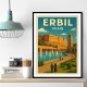Erbil Iraq Travel Poster 1 Wall Art