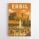 Erbil Iraq Travel Poster Wall Art