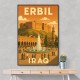 Erbil Iraq Travel Poster Wall Art