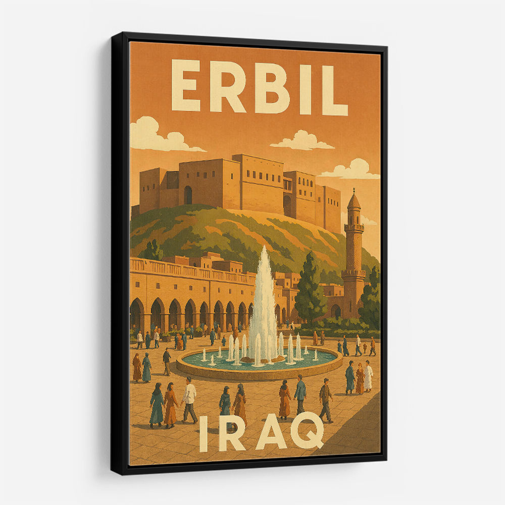 Erbil Iraq Travel Poster Wall Art