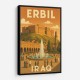 Erbil Iraq Travel Poster Wall Art