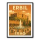 Erbil Iraq Travel Poster Wall Art