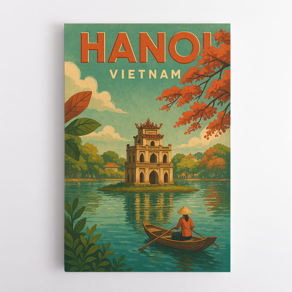 Hanoi Travel Poster 1 Wall Art