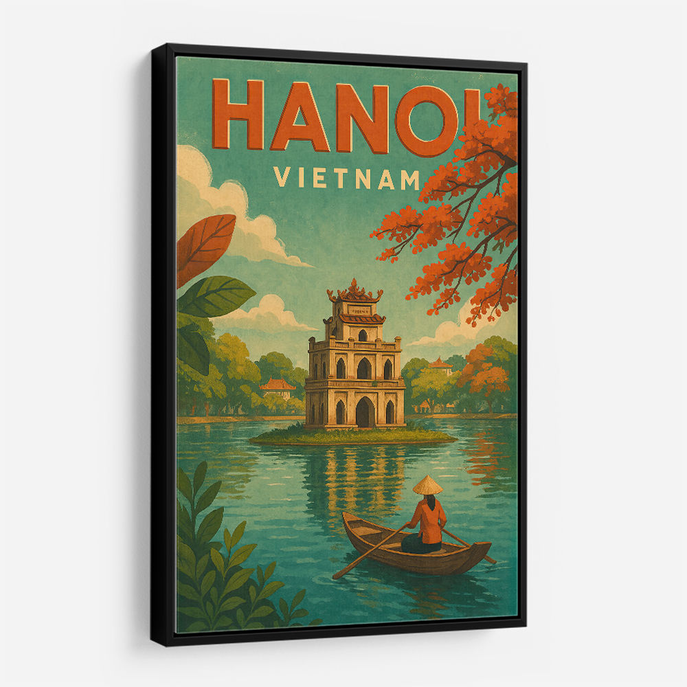 Hanoi Travel Poster 1 Wall Art