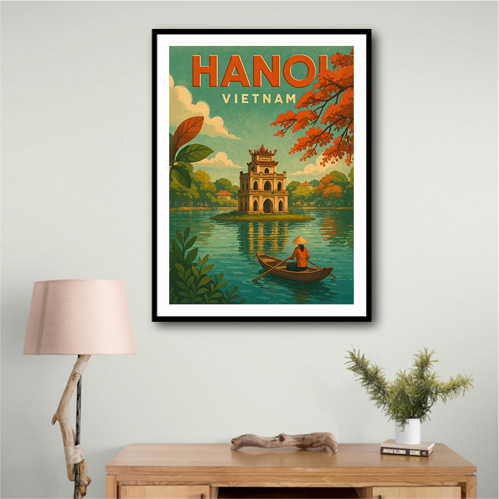 Hanoi Travel Poster 1 Wall Art