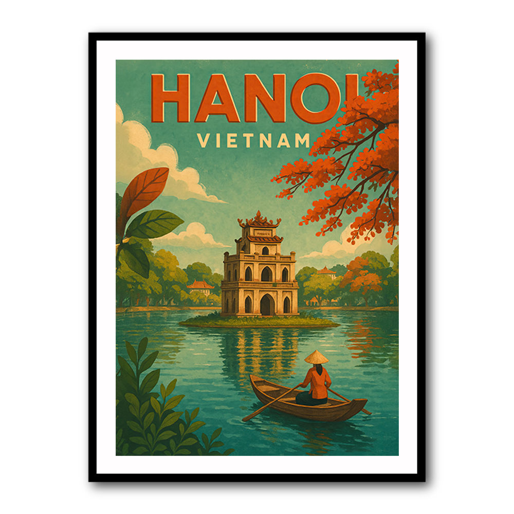 Hanoi Travel Poster 1 Wall Art