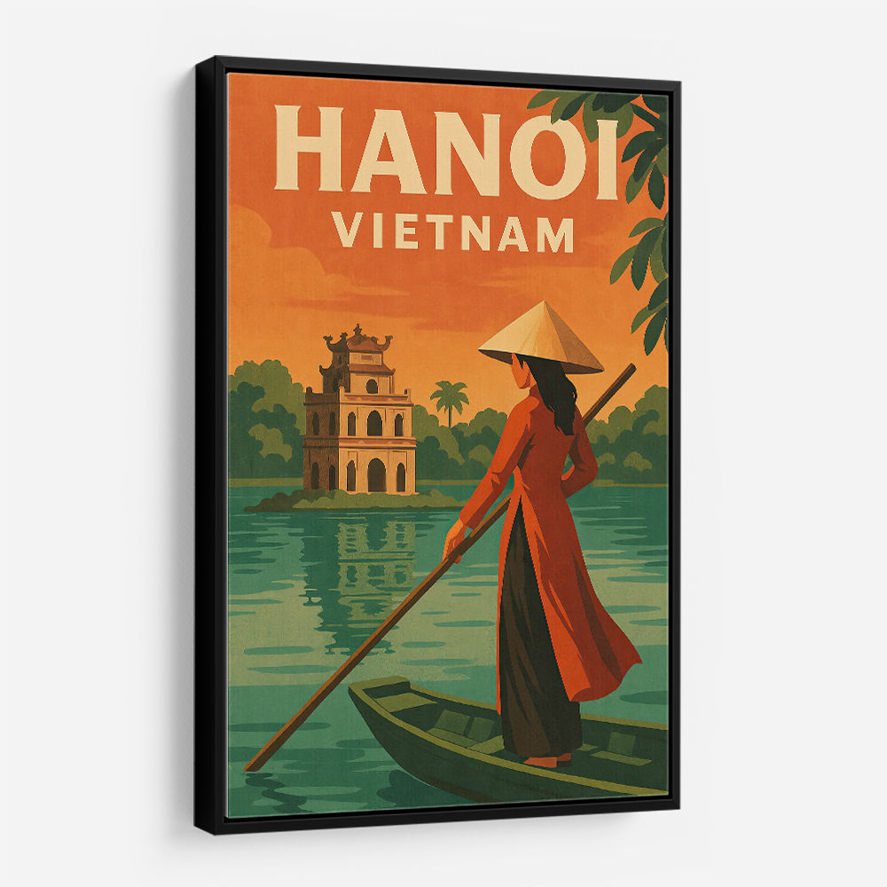 Hanoi Travel Poster Wall Art
