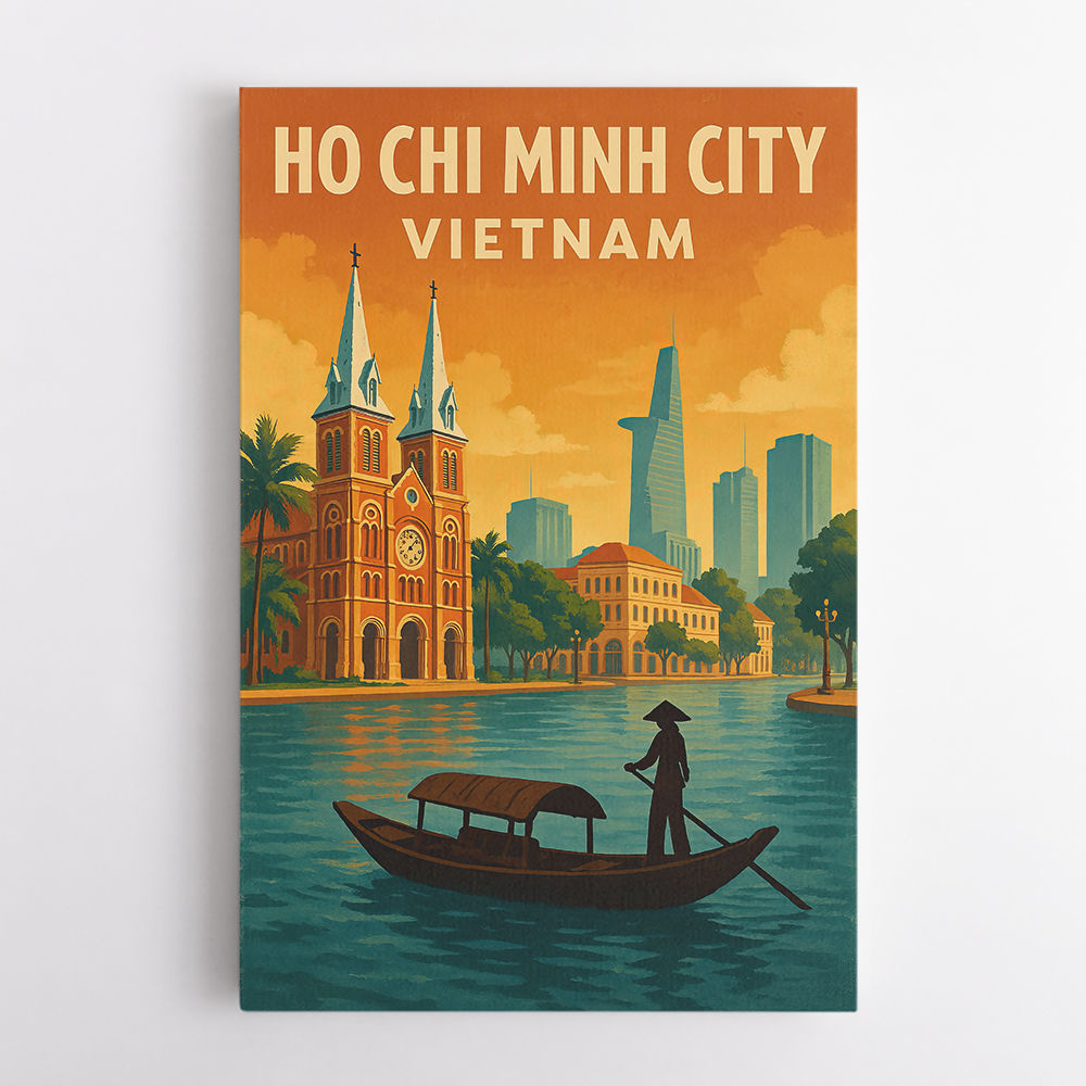 Ho Chi Minh City Travel Poster 1 Wall Art