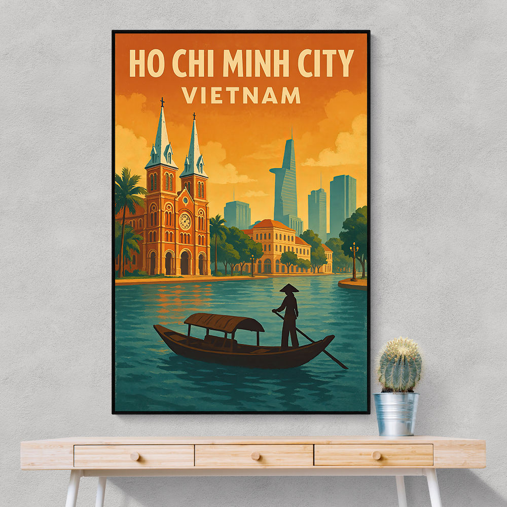 Ho Chi Minh City Travel Poster 1 Wall Art