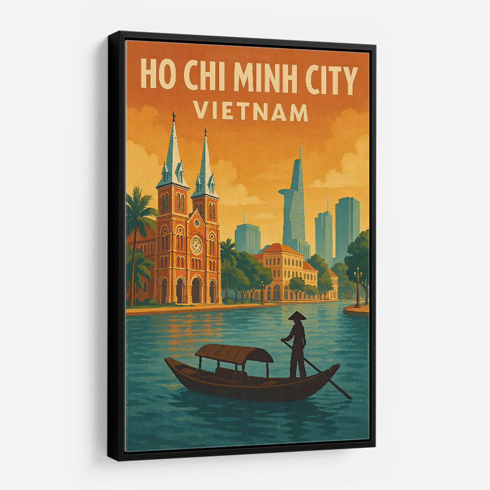 Ho Chi Minh City Travel Poster 1 Wall Art