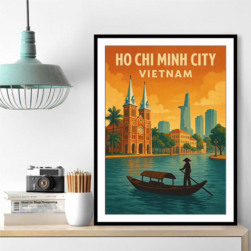 Ho Chi Minh City Travel Poster 1 Wall Art