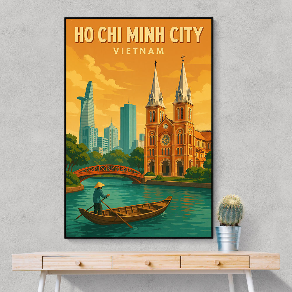 Ho Chi Minh City Travel Poster Wall Art