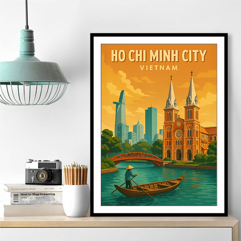 Ho Chi Minh City Travel Poster Wall Art
