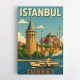 Istanbul Turkey Travel Poster 1 Wall Art