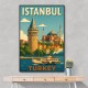 Istanbul Turkey Travel Poster 1 Wall Art