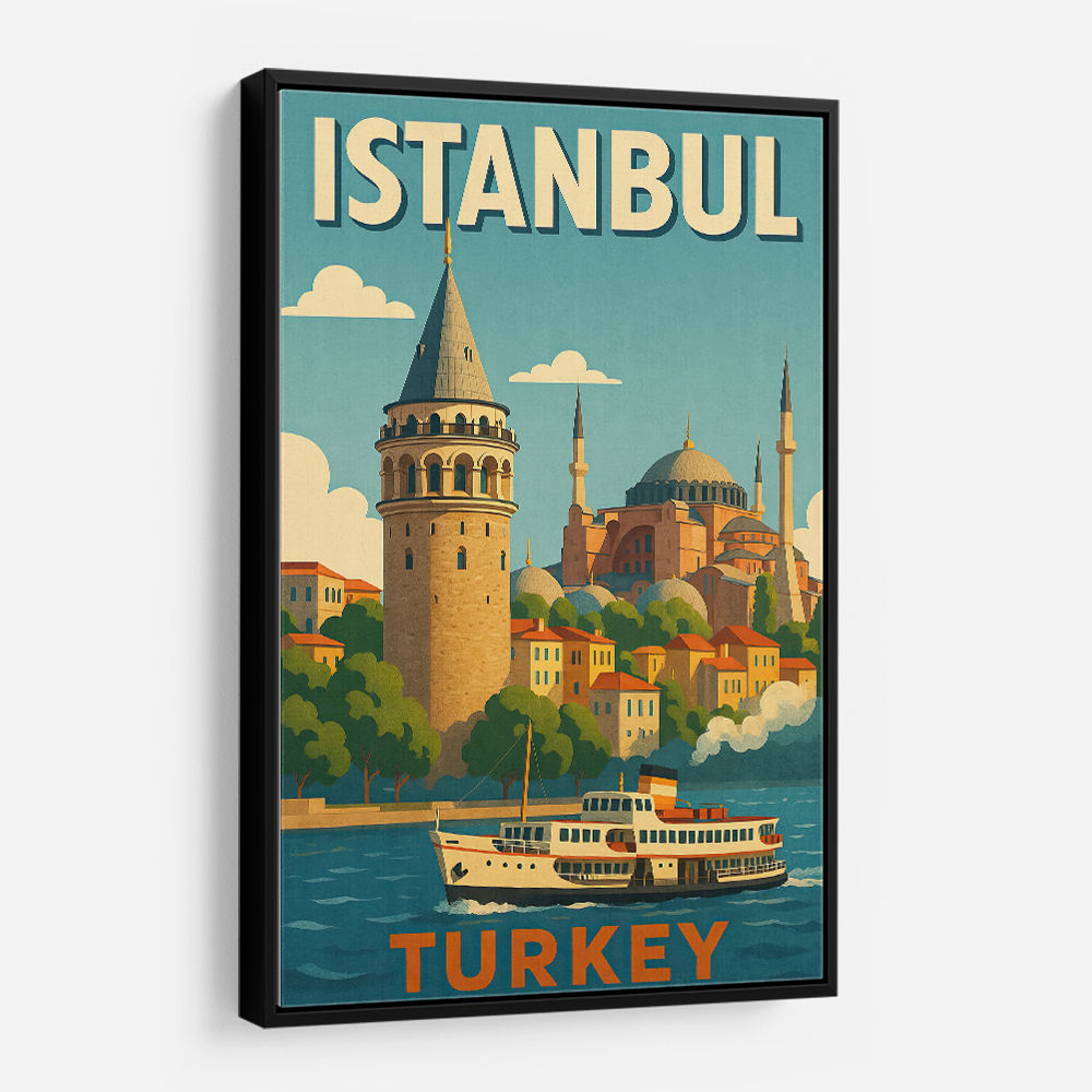Istanbul Turkey Travel Poster 1 Wall Art