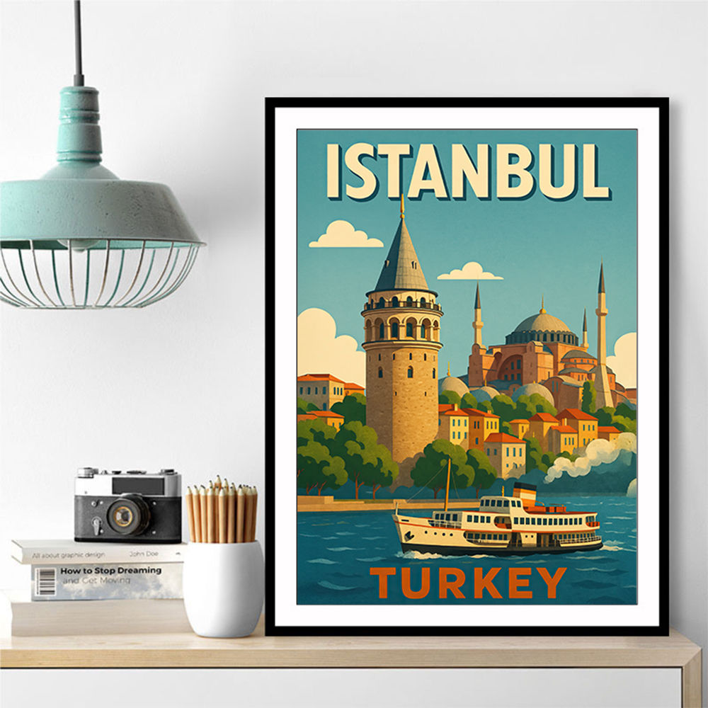 Istanbul Turkey Travel Poster 1 Wall Art