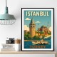 Istanbul Turkey Travel Poster 1 Wall Art