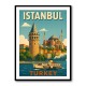 Istanbul Turkey Travel Poster 1 Wall Art