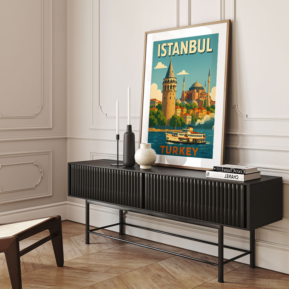 Istanbul Turkey Travel Poster 1 Wall Art