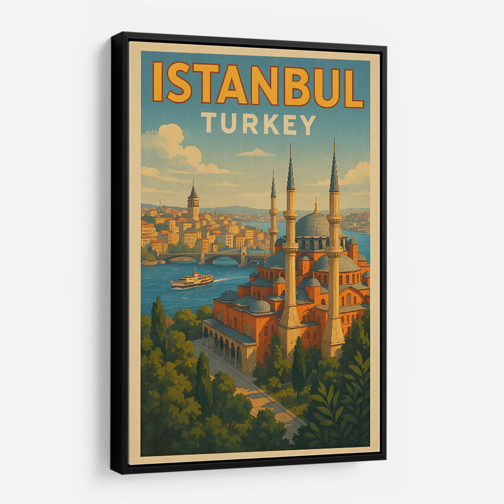 Istanbul Turkey Travel Poster Wall Art