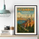 Istanbul Turkey Travel Poster Wall Art