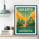 Jakarta Indonesia Travel Poster 2 Wall Art
