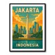 Jakarta Indonesia Travel Poster 2 Wall Art