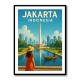Jakarta Indonesia Travel Poster Wall Art