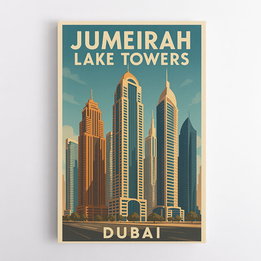 Jumeirah Lake Towers Poster 1 Wall Art
