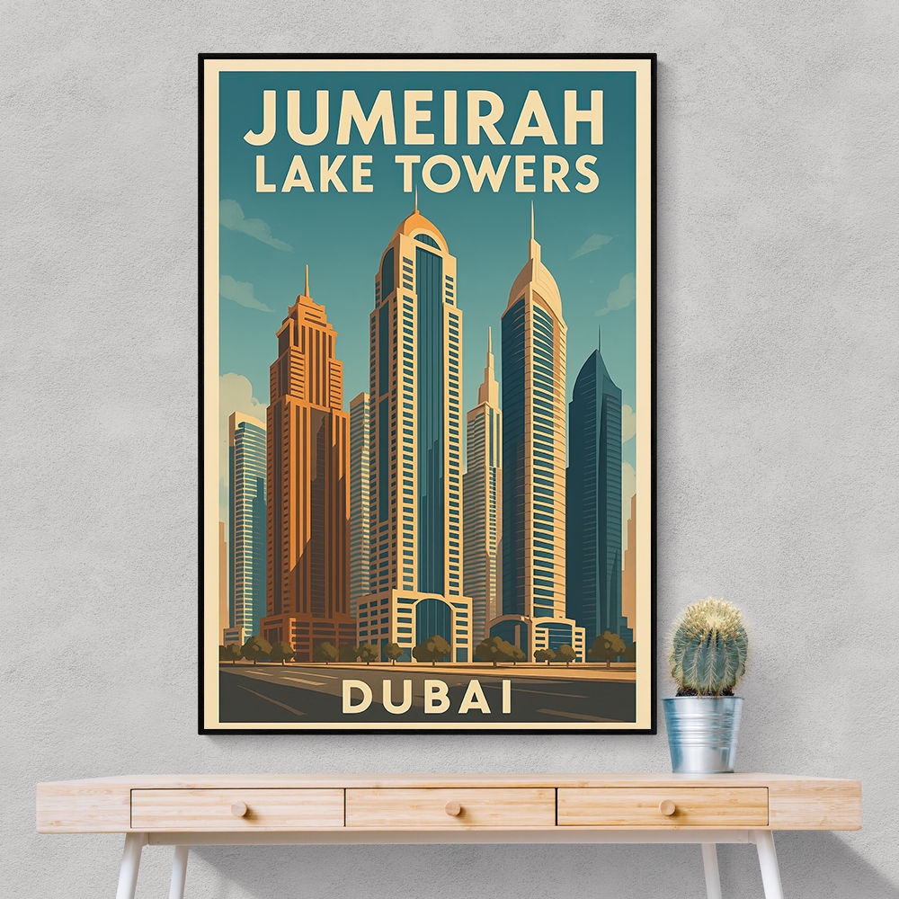 Jumeirah Lake Towers Poster 1 Wall Art