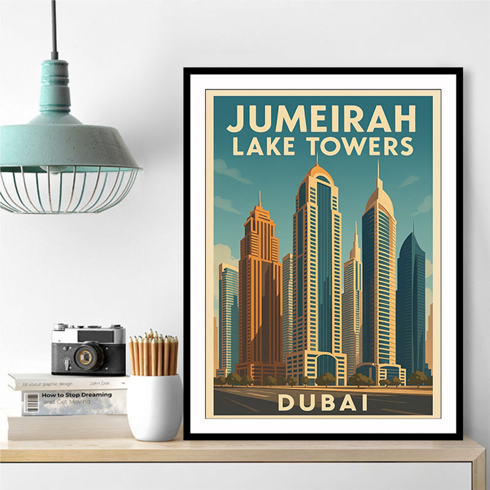Jumeirah Lake Towers Poster 1 Wall Art