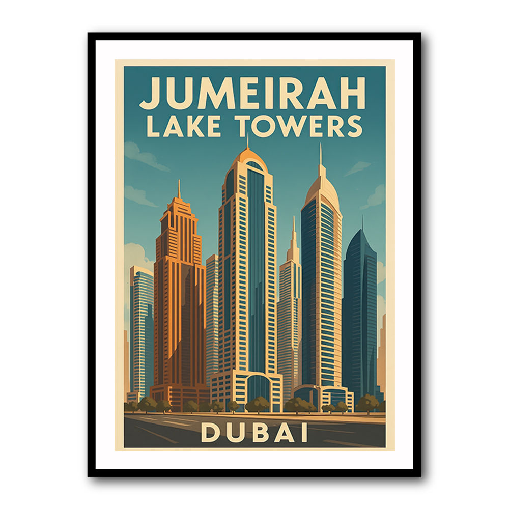 Jumeirah Lake Towers Poster 1 Wall Art