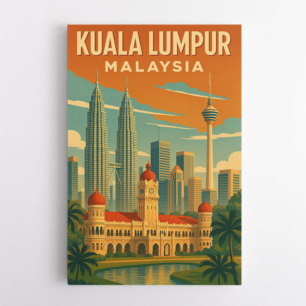 Kuala Lumpur Travel Poster 1 Wall Art