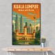 Kuala Lumpur Travel Poster 1 Wall Art