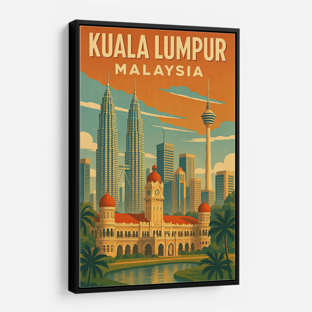 Kuala Lumpur Travel Poster 1 Wall Art