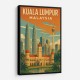 Kuala Lumpur Travel Poster 1 Wall Art
