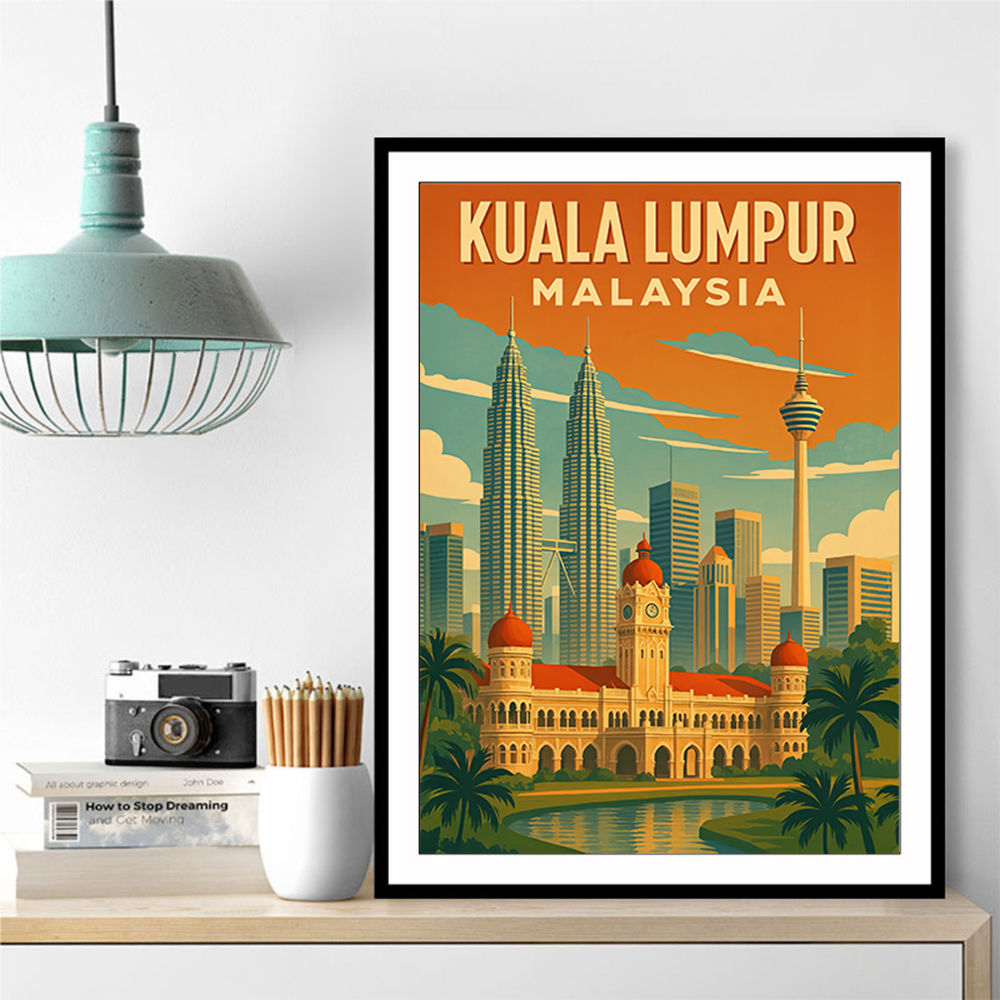Kuala Lumpur Travel Poster 1 Wall Art