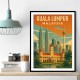 Kuala Lumpur Travel Poster 1 Wall Art