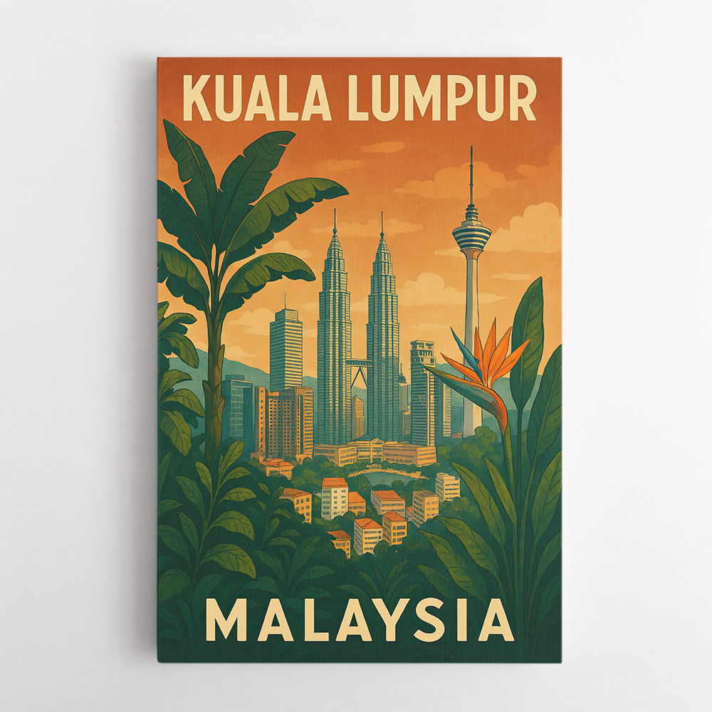 Kuala Lumpur Travel Poster Wall Art