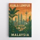 Kuala Lumpur Travel Poster Wall Art