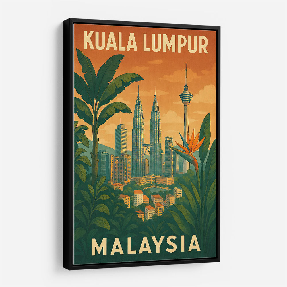 Kuala Lumpur Travel Poster Wall Art