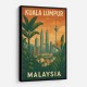 Kuala Lumpur Travel Poster Wall Art
