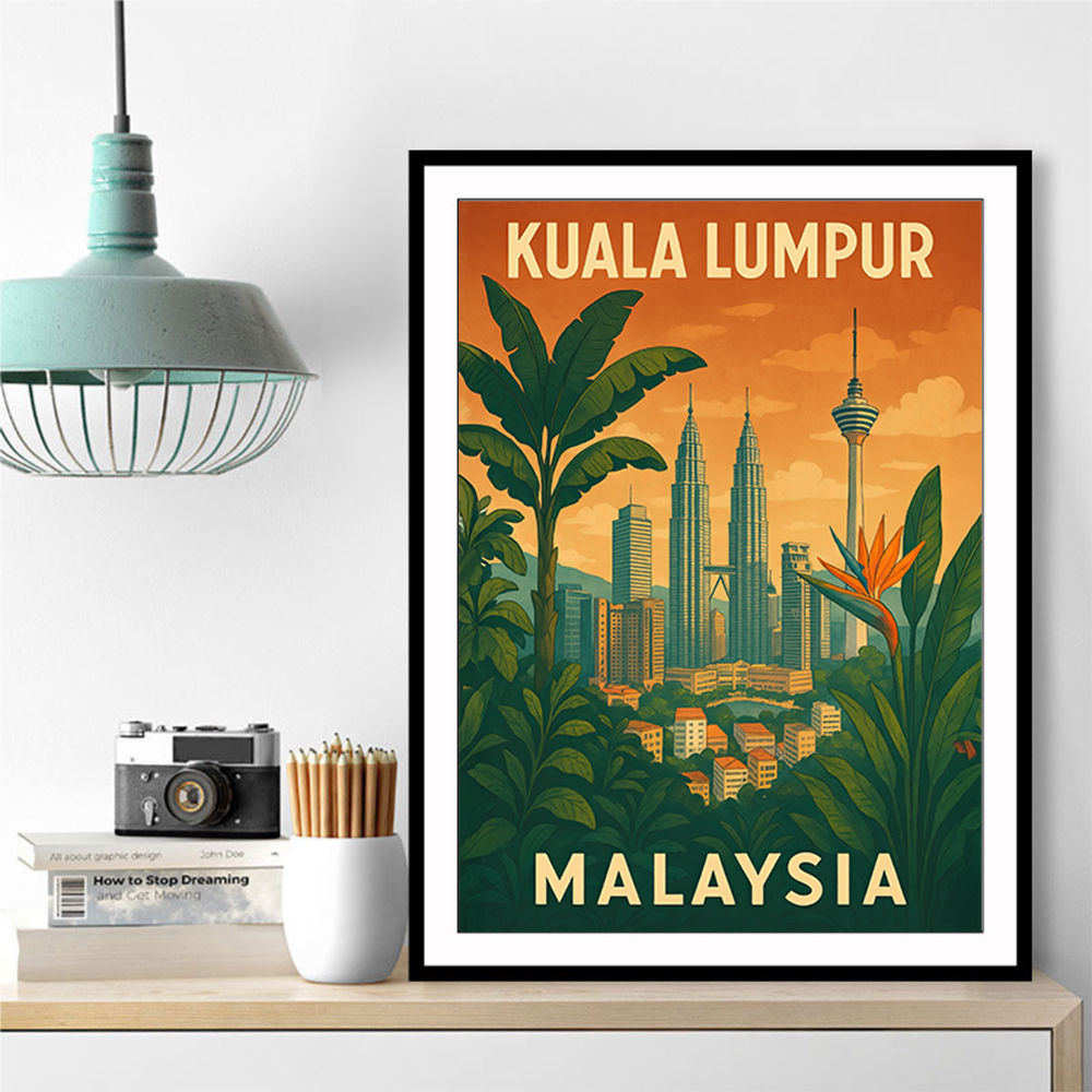 Kuala Lumpur Travel Poster Wall Art