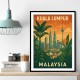 Kuala Lumpur Travel Poster Wall Art