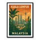 Kuala Lumpur Travel Poster Wall Art